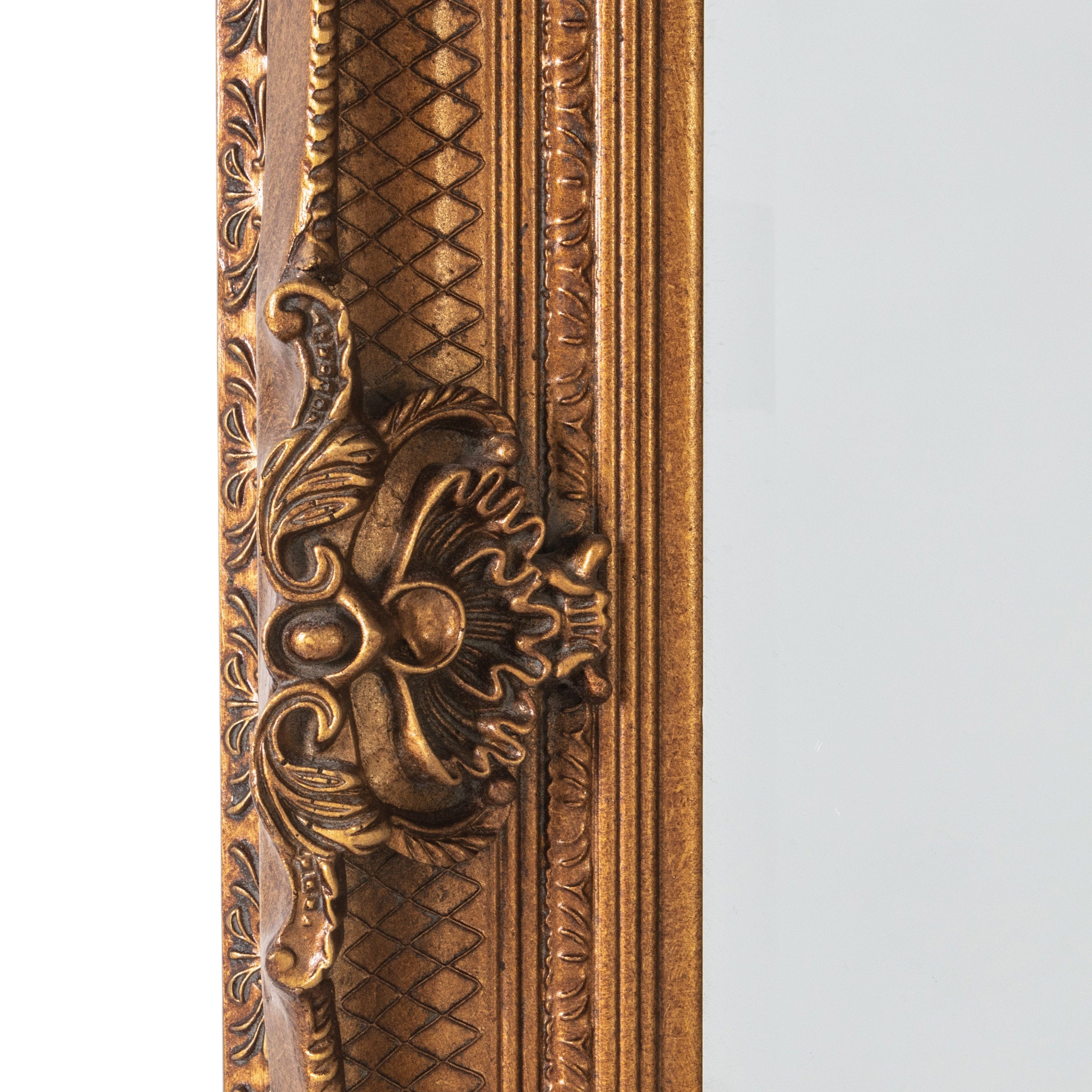 Alcott Baroque Vintage Gold Full Length Leaner Mirror
